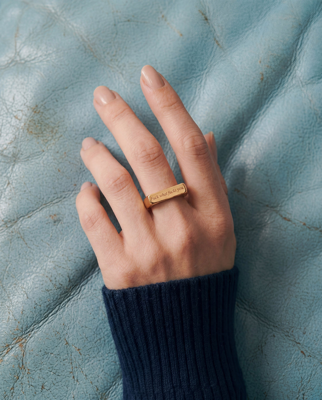 Fuck what fucks you • Gold Signet Ring