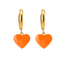 Humble Heart Earrings • Yellow & Orange