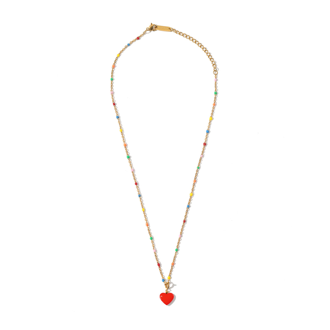 Humble Heart Necklace • Red & Pink