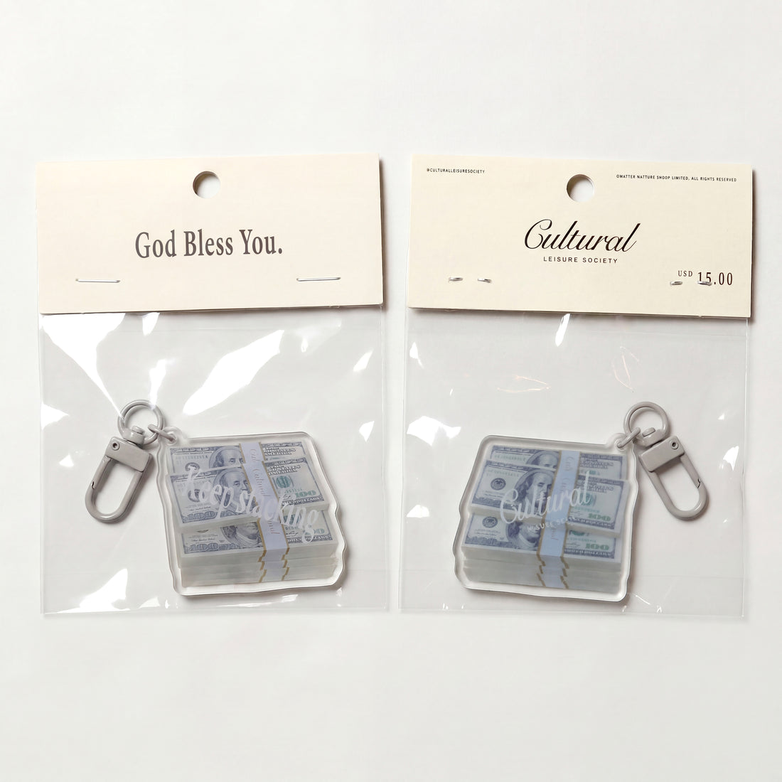 Some Good Fortune Keychain • Keep Stacking Cash