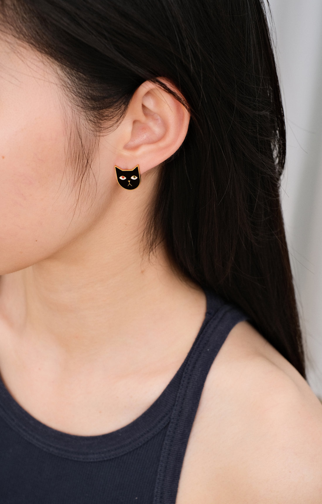 Kitty Tom Earrings • Black