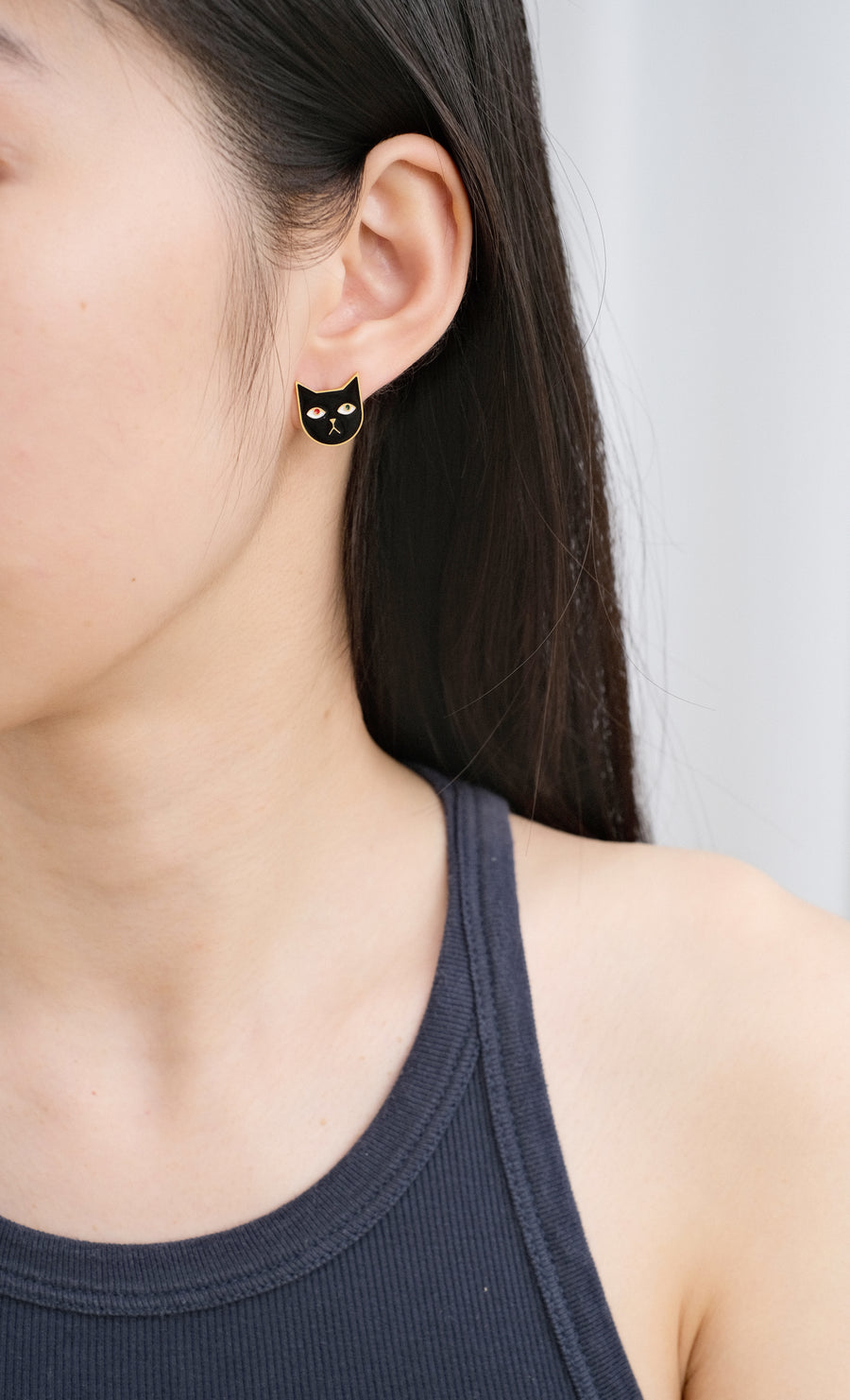 Kitty Tom Earrings • Black