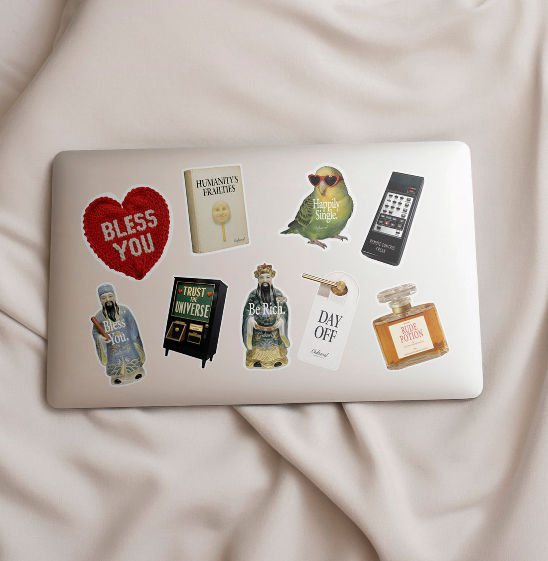 Gods Bless You Postcard + Sticker Set • 3 colour options