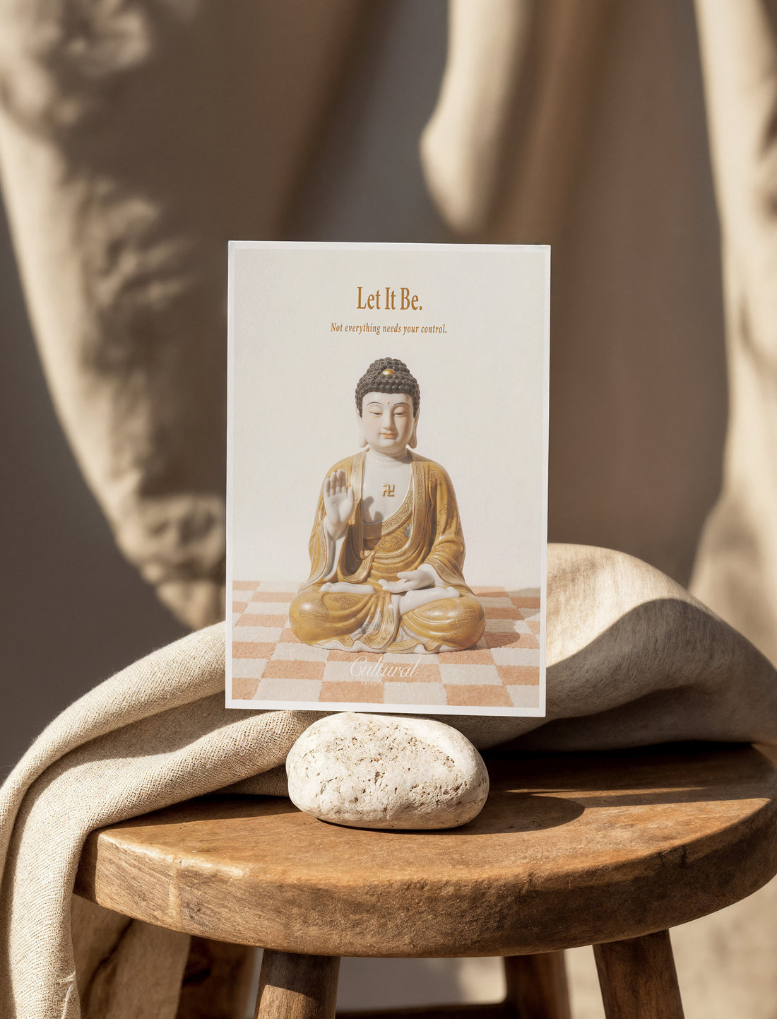 Some Good Fortune Postcard • Buddha Statue
