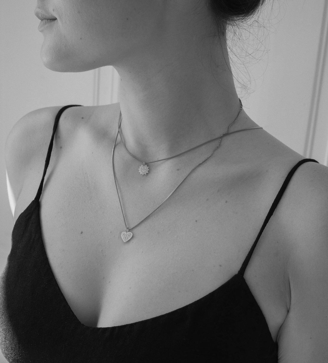 Fuck Yes & :) Necklace • Steel