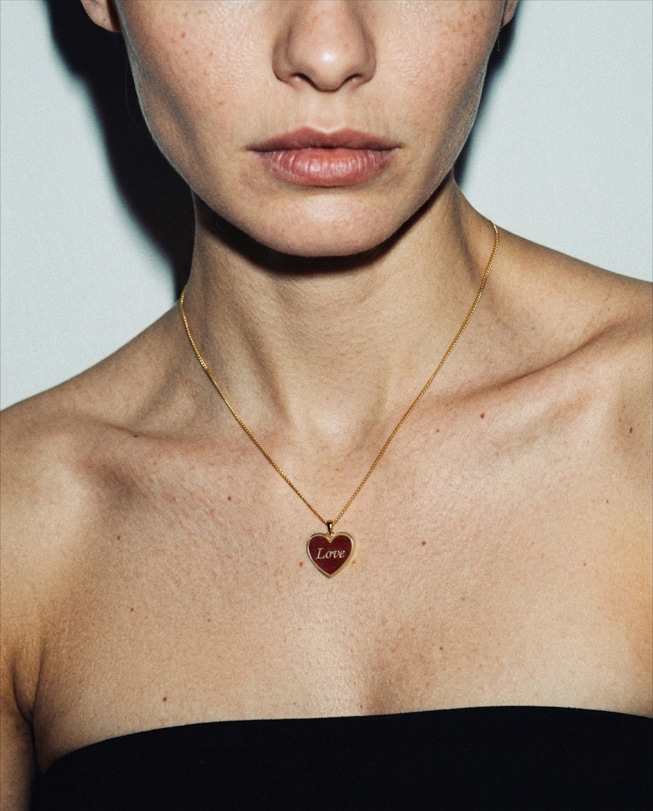 Love / Lust Necklace • Wine/ Black