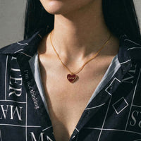 Love / Lust Necklace • Wine/ Black