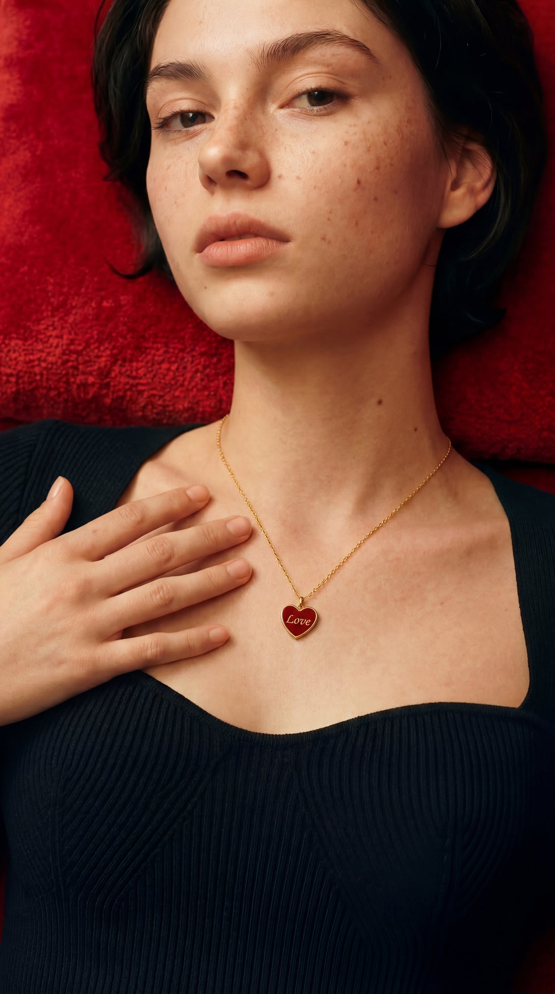 Love / Lust Necklace • Wine/ Black