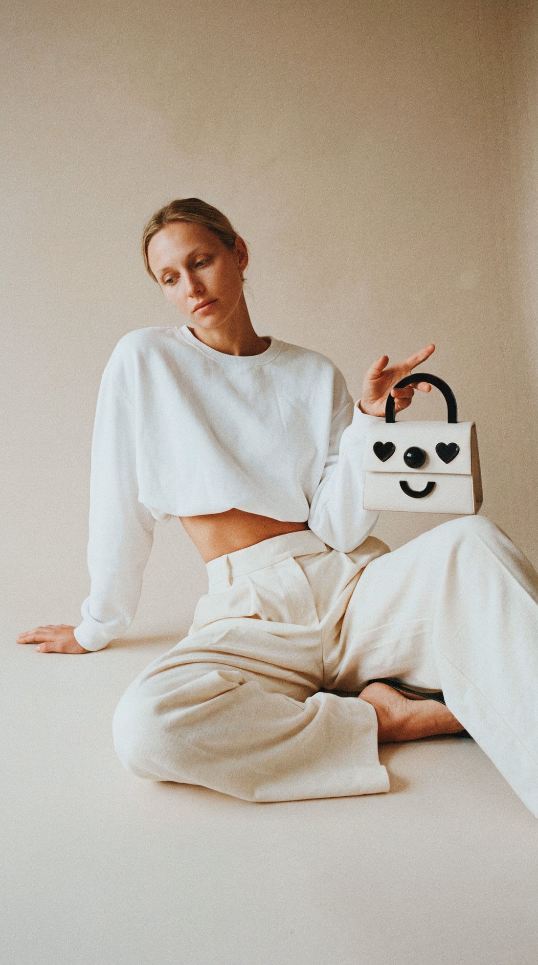The Hopeless Romantic Bag with Strap  • Beige