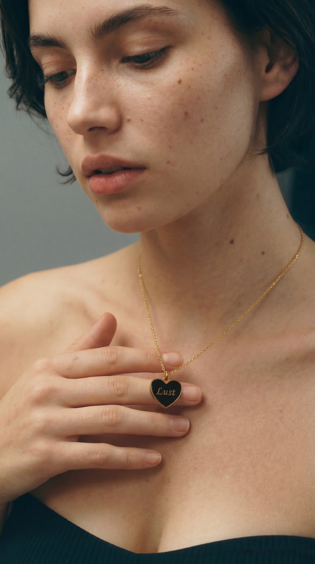 Love / Lust Necklace • Wine/ Black