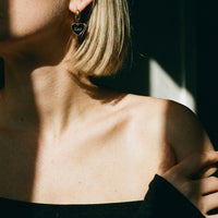 Love/Lust Earrings • Wine/ Black