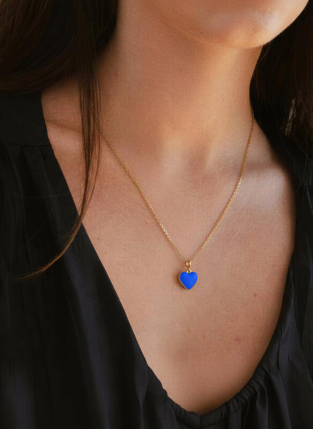 Humble Heart Necklace • Green & Cobalt