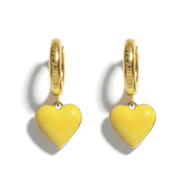 Humble Heart Earrings • Yellow & Orange