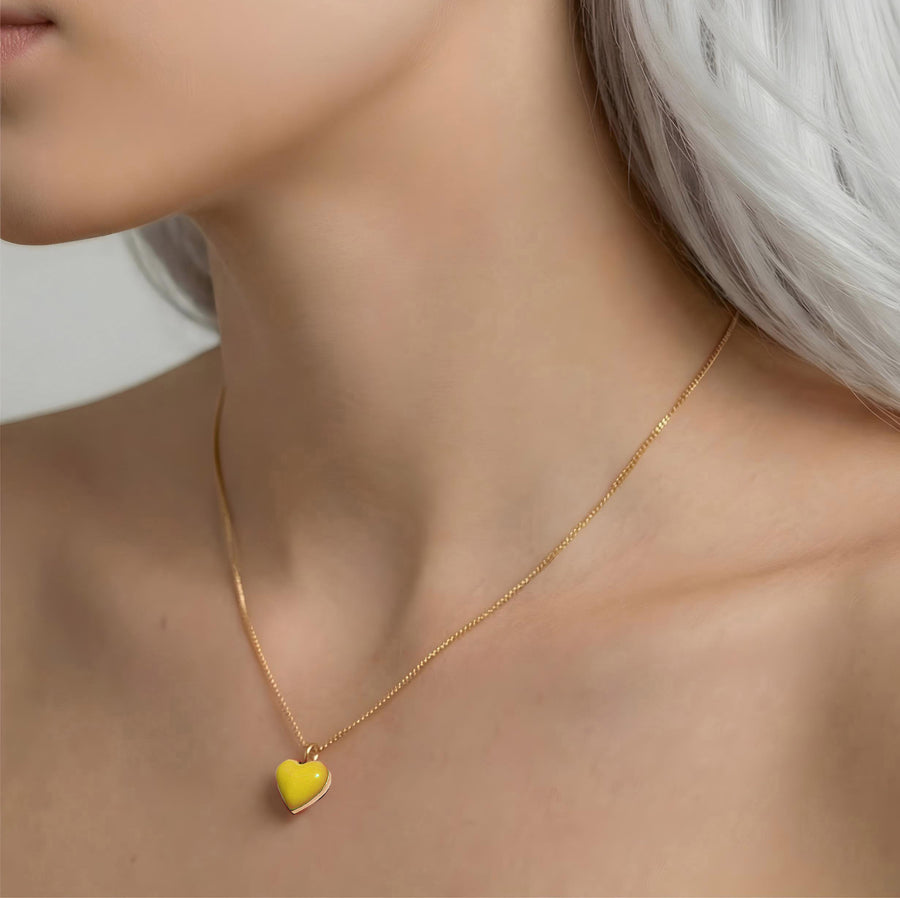 Humble Heart Necklace • Yellow & Orange