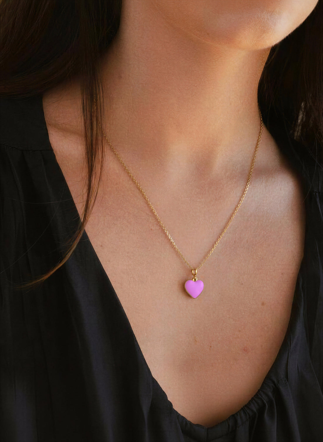Humble Heart Necklace • Red & Pink