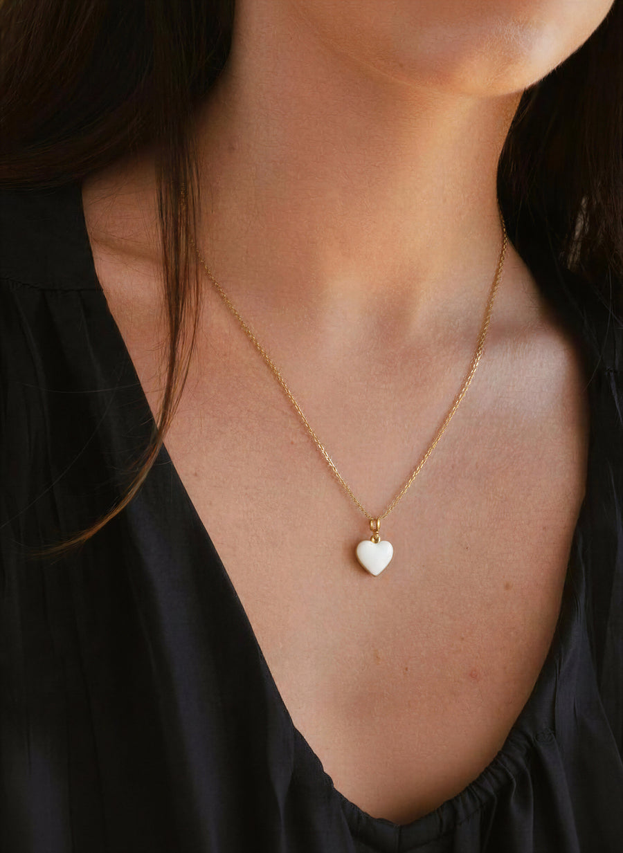 Humble Heart Necklace • Black & White