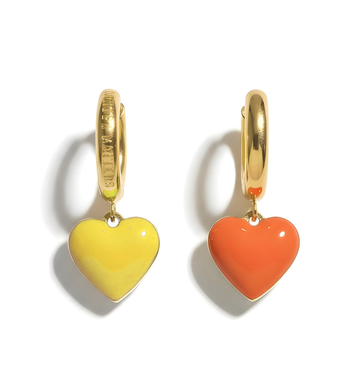 Humble Heart Earrings • Yellow & Orange