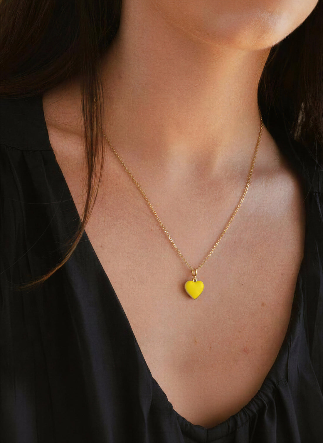 Humble Heart Necklace • Yellow & Orange
