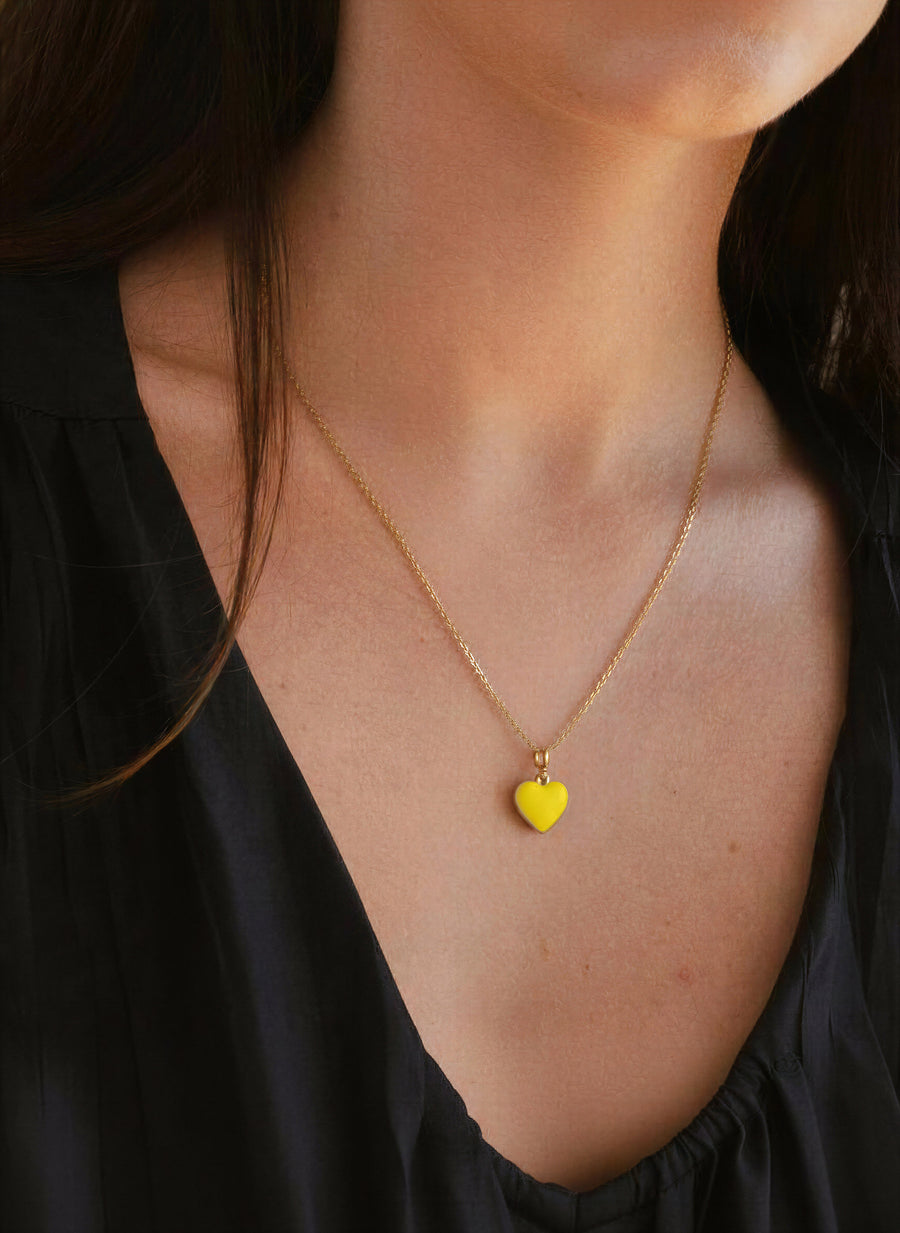 Humble Heart Necklace • Yellow & Orange