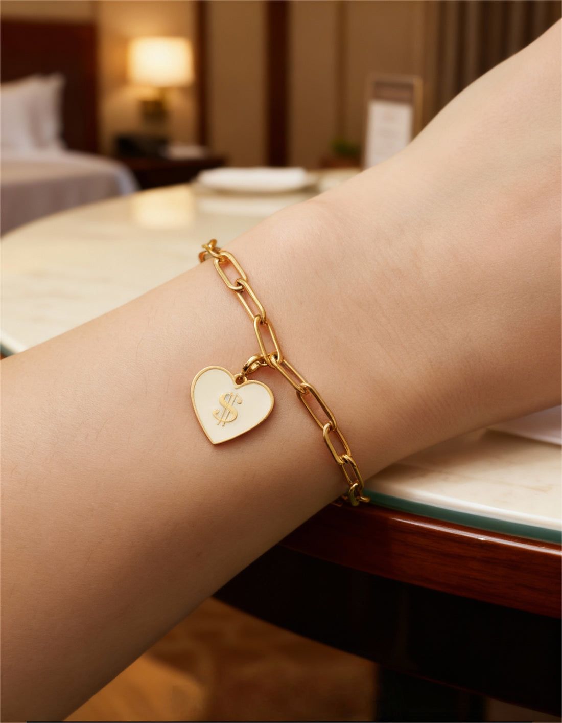 有/$ Have/Money / Bracket Bracelet • Navy/Beige