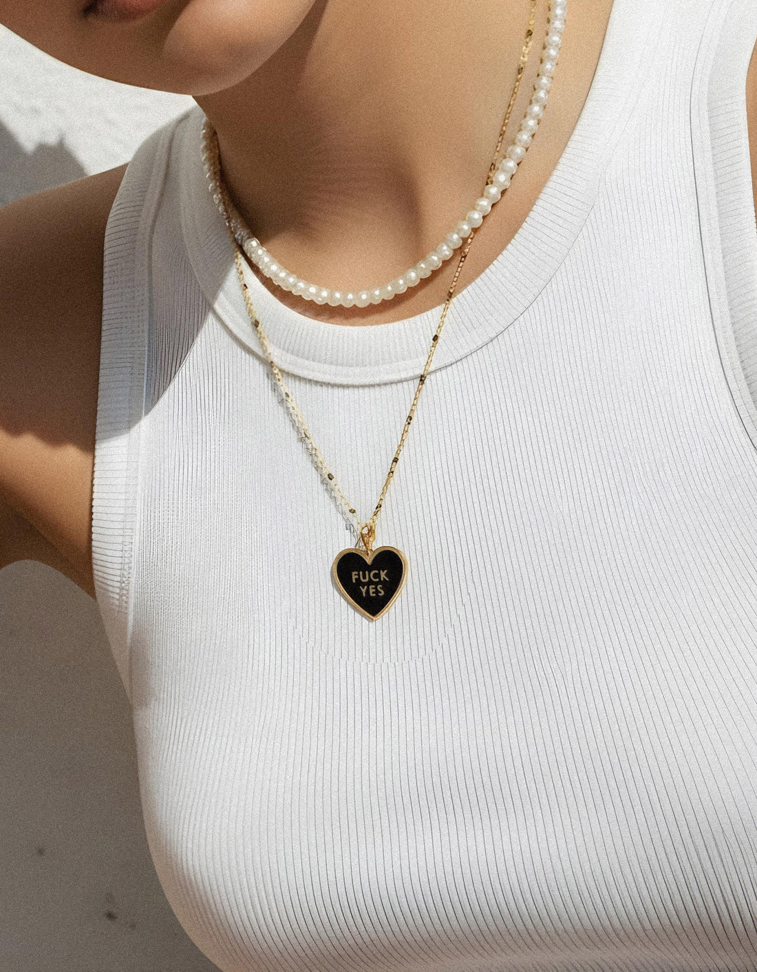 Fuck Yes Necklace • Black
