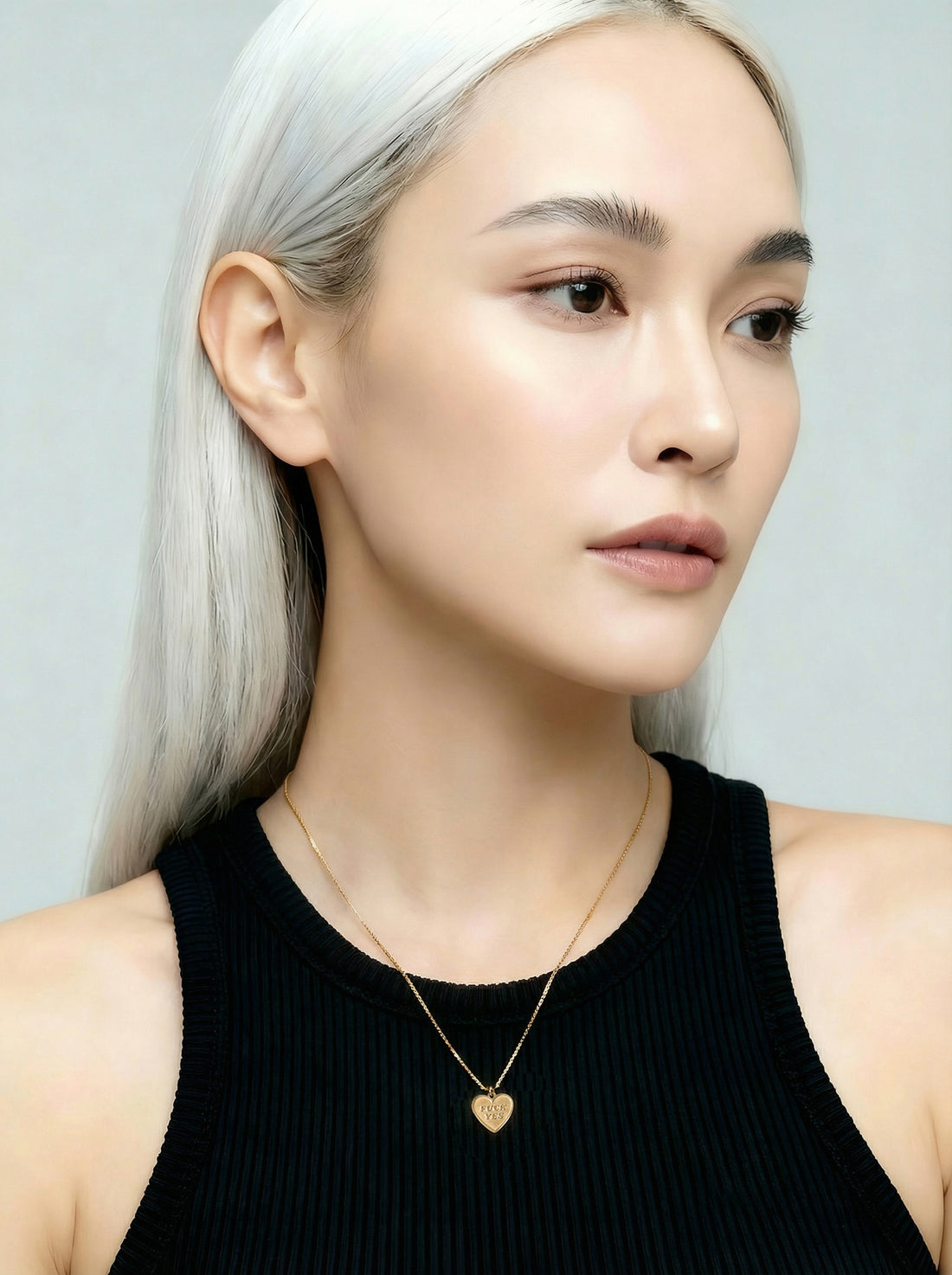 Fuck Yes & :) Necklace • Gold