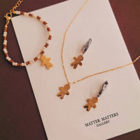 Not Anyone's Gingerbread Man Hoops Bracelet • Brown