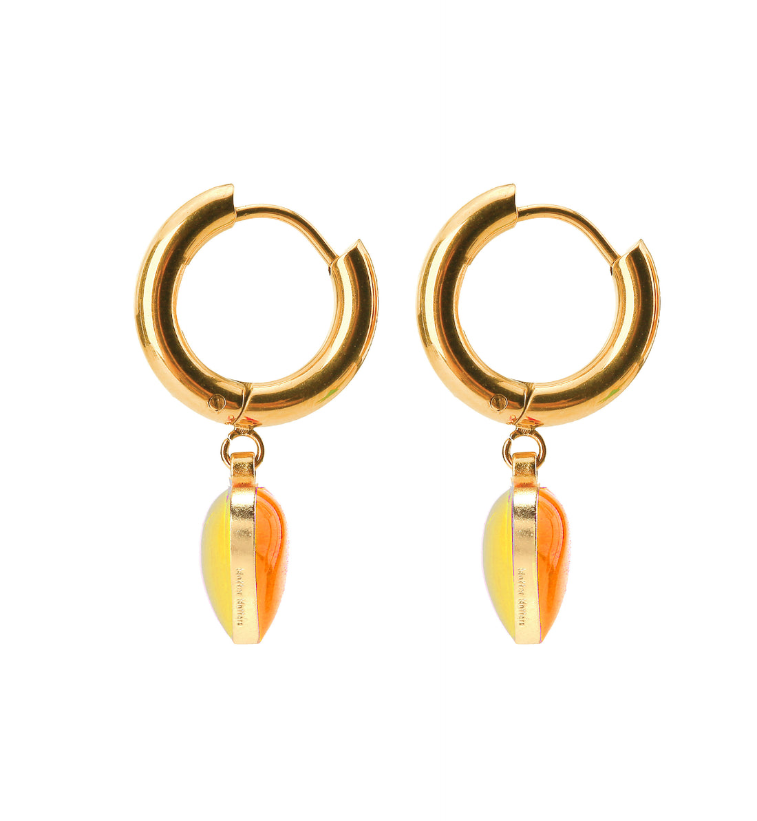 Humble Heart Earrings • Yellow & Orange