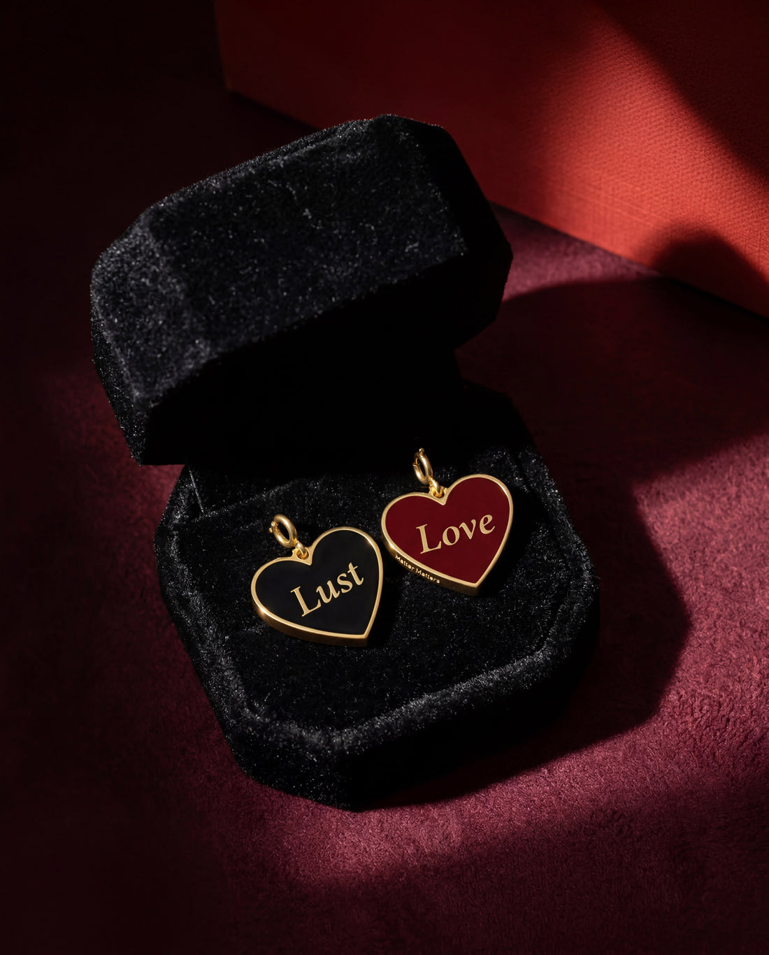 Lust/Love Reversible Pendant • Black/Wine