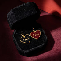Lust/Love Reversible Pendant • Black/Wine