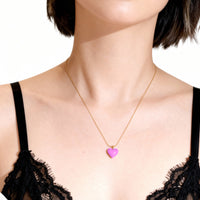 Humble Heart Necklace • Red & Pink