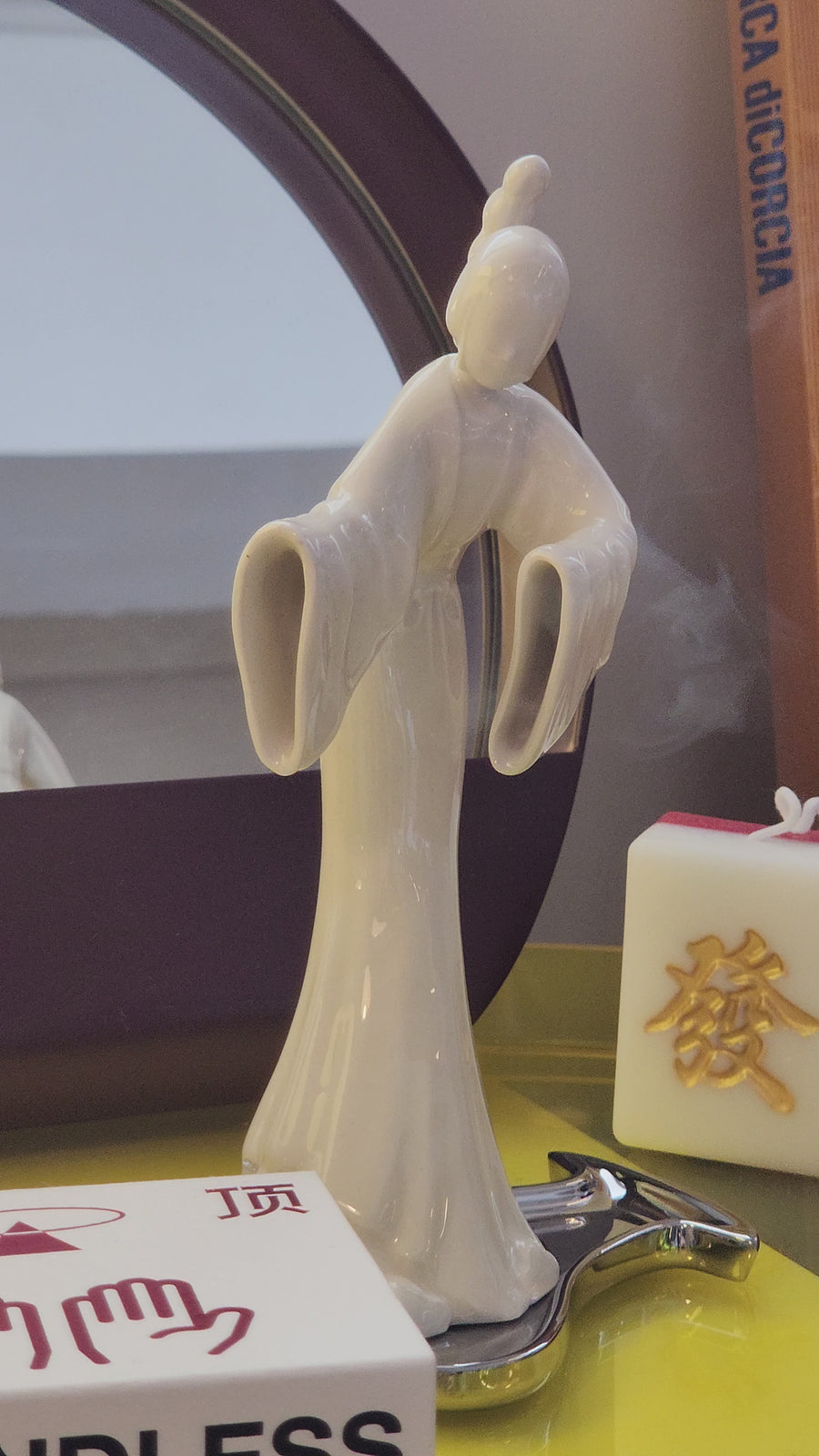 XI XING LE / Ancient Lady Incense Holder • White