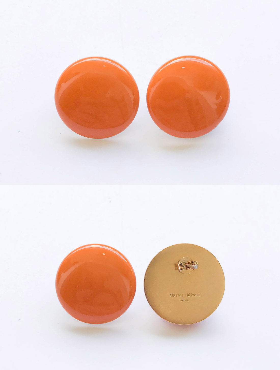 Circle Studs • Orange