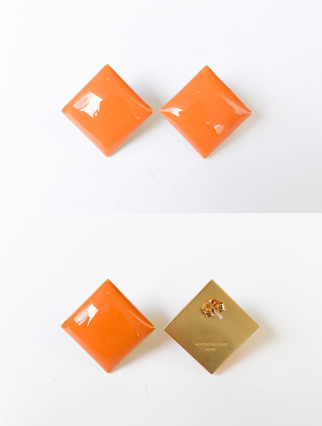 Diamond Studs • Orange