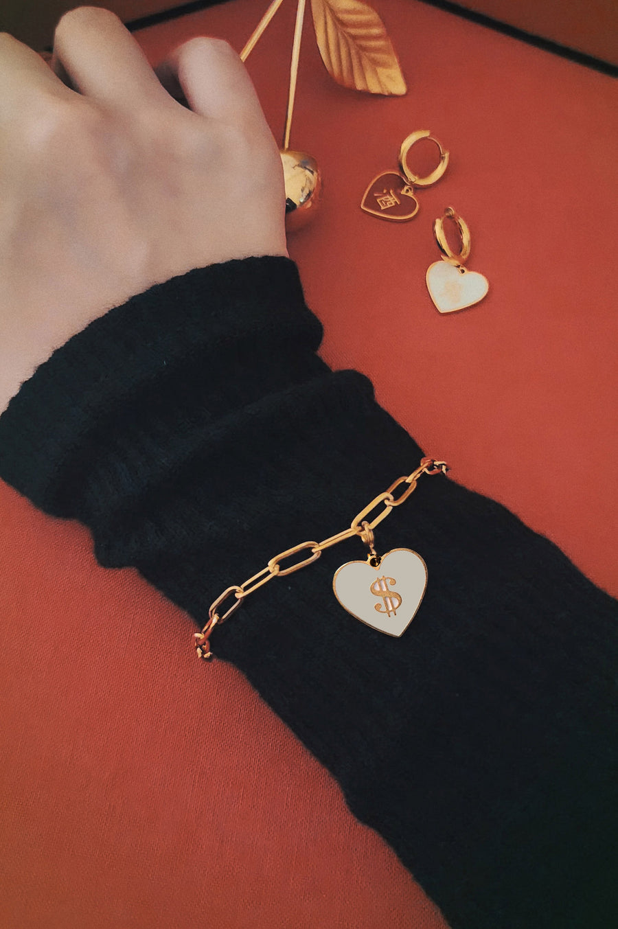 有/$ Have/Money / Bracket Bracelet • Navy/Beige