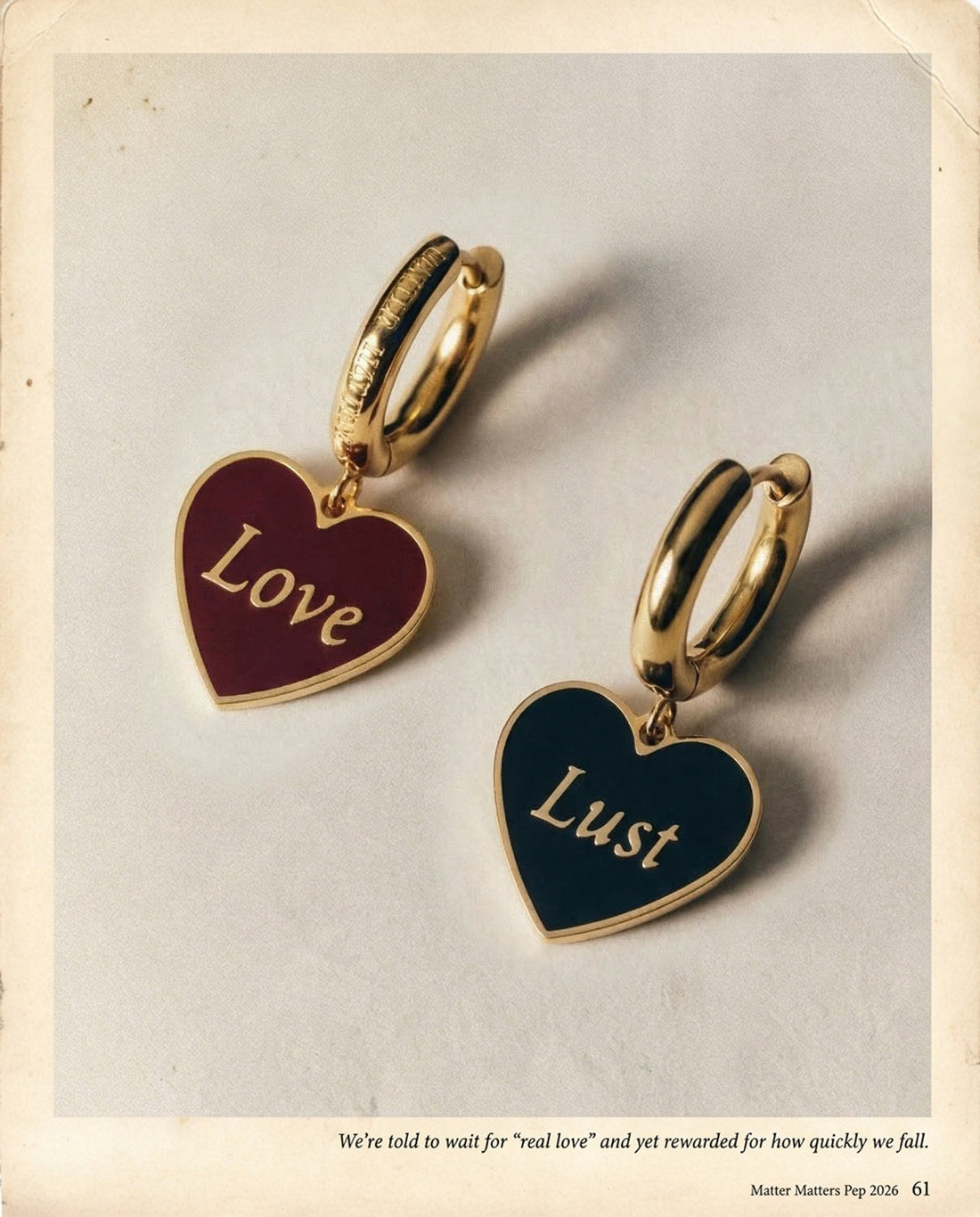Love/Lust Earrings • Wine/ Black