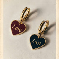 Love/Lust Earrings • Wine/ Black