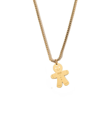 Not Anyone's Gingerbread Man Necklace • Gold
