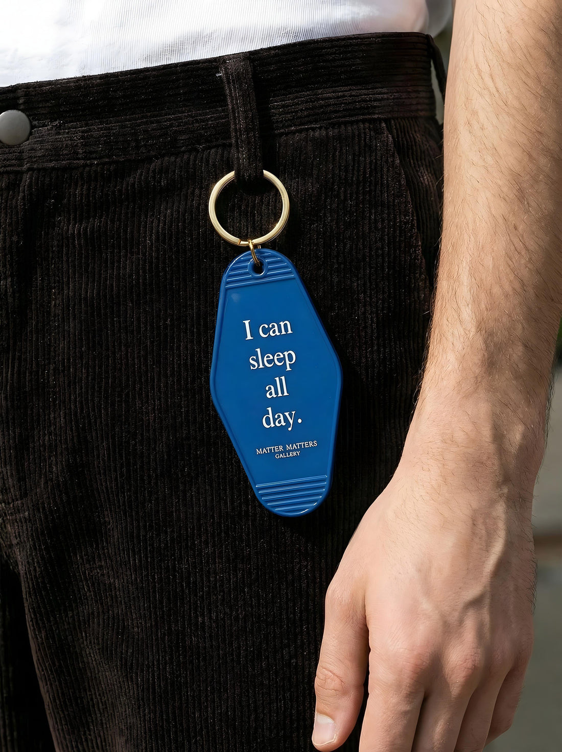 MMG Keyring • Navy • Good in bed.