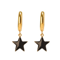 Shining Star Earrings • Black & Cream