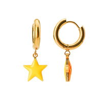 Shining Star Earrings • Yellow & Orange