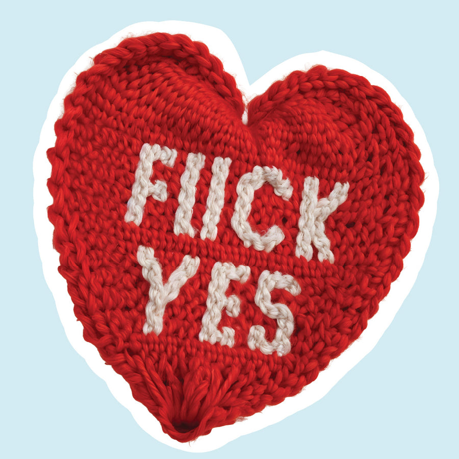 CLS Sticker • Fuck Yes Crochet Heart