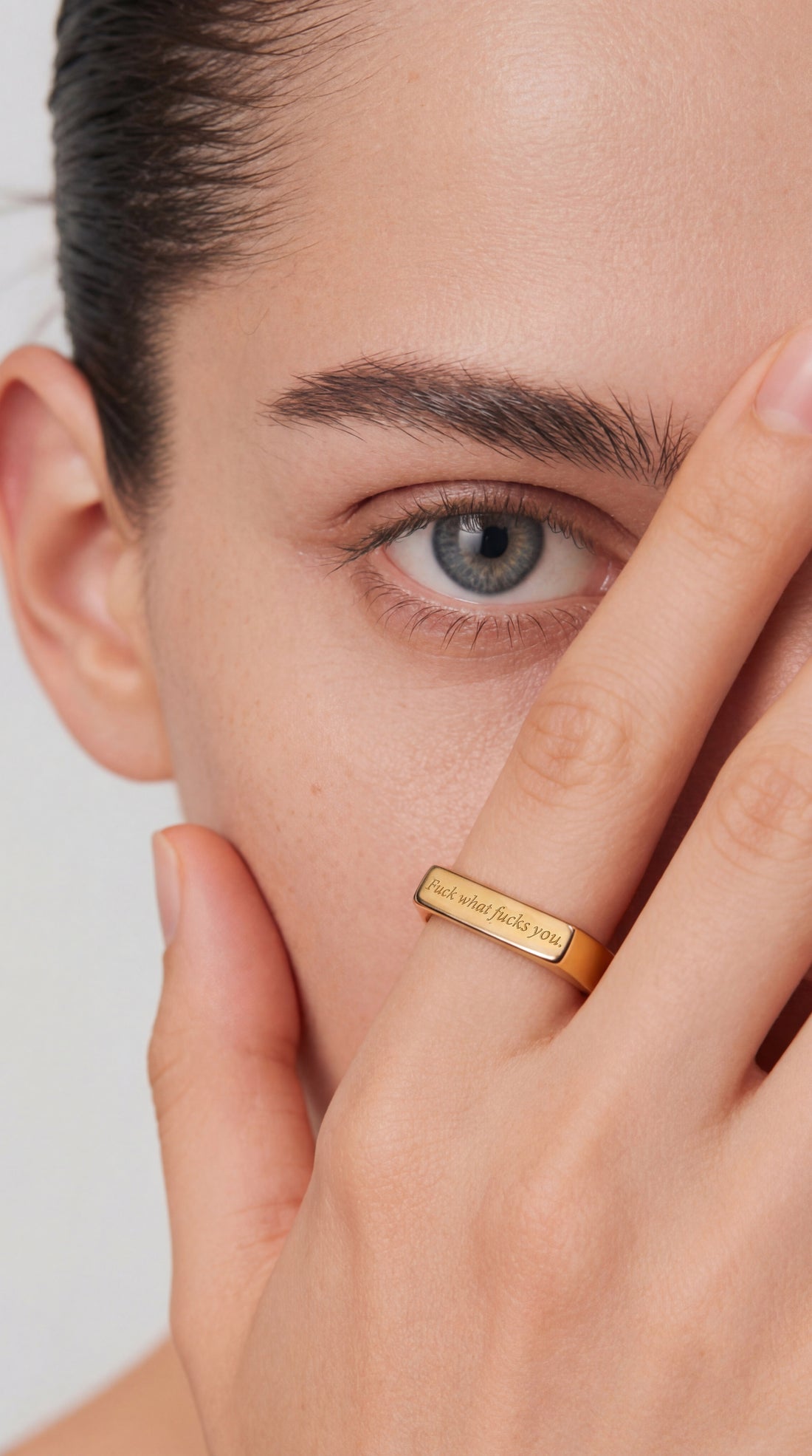 Fuck what fucks you • Gold Signet Ring
