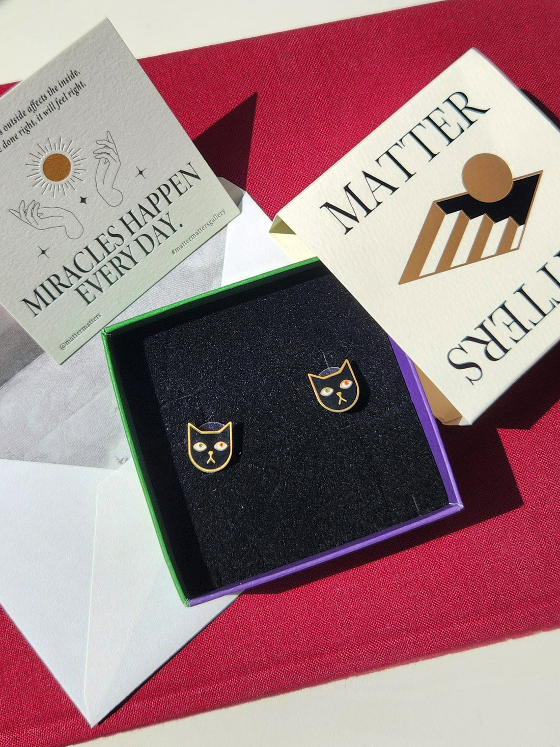 Kitty Tom Earrings • Black