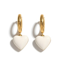Humble Heart Earrings • Black & Cream