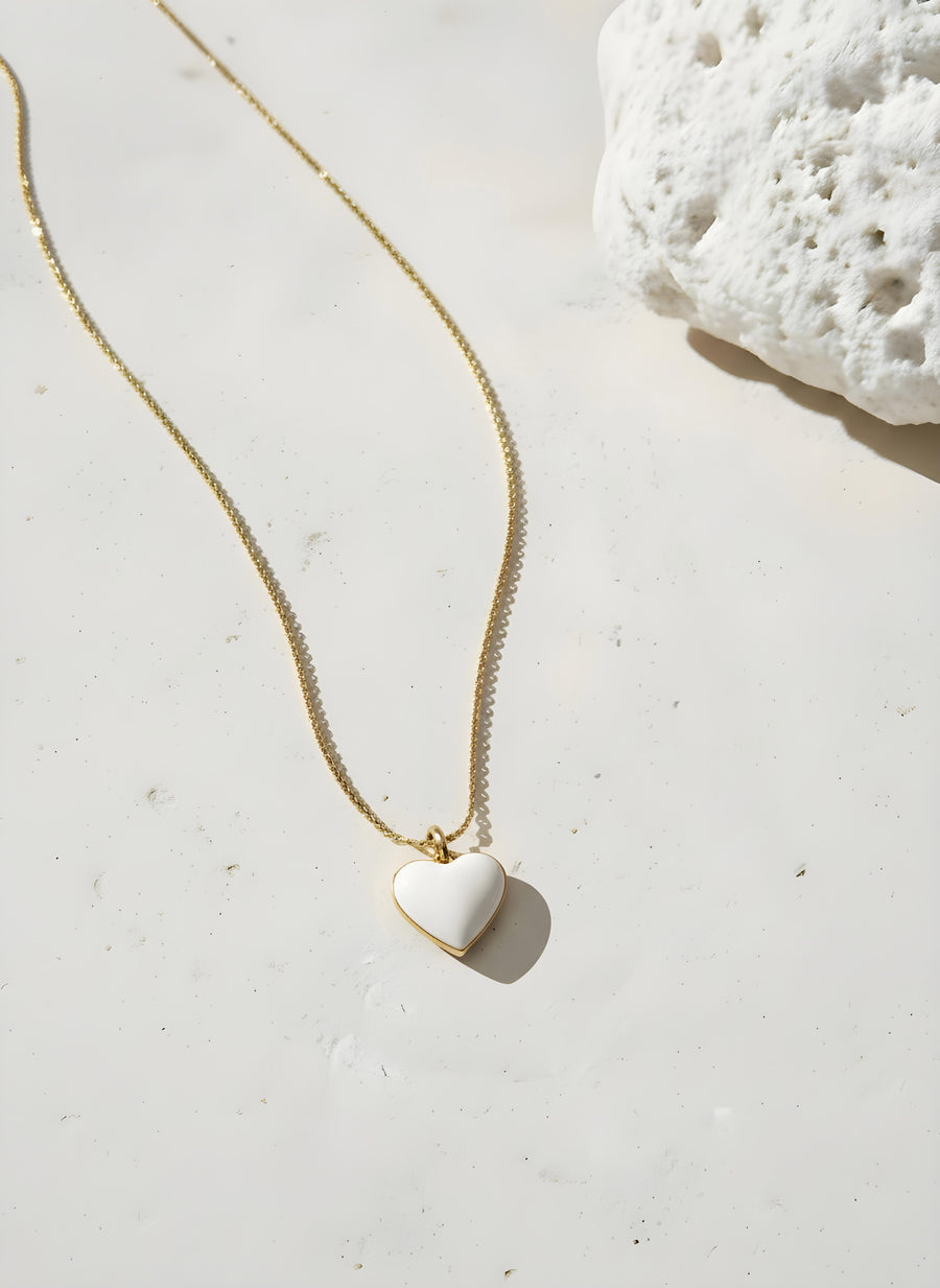 Humble Heart Necklace • Black & White