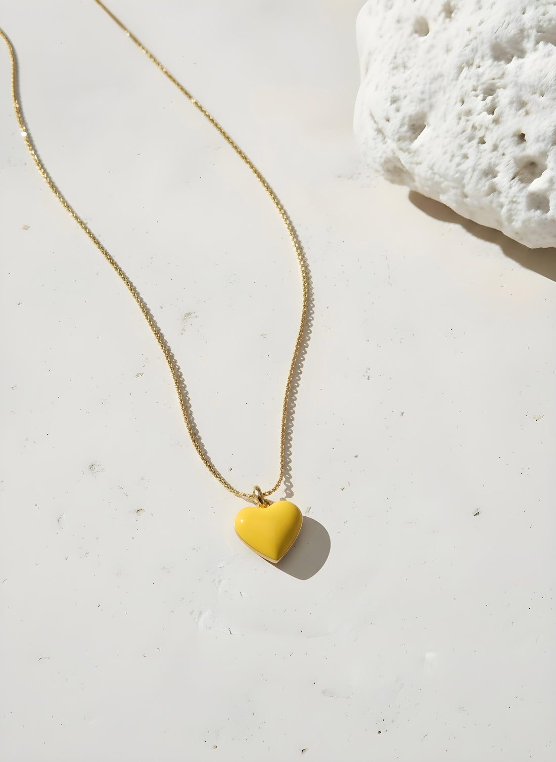 Humble Heart Necklace • Yellow & Orange