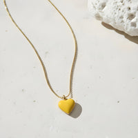Humble Heart Necklace • Yellow & Orange