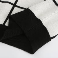 Fill in the Grids / Wool Cashmere-Blend Sweater • Black