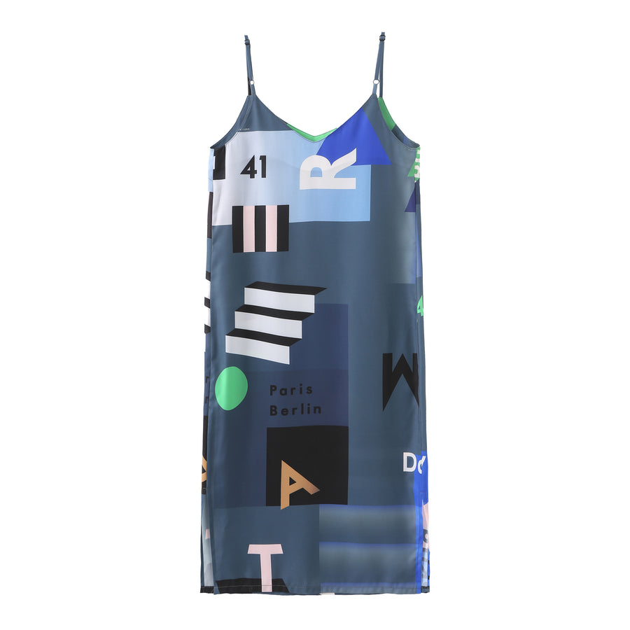 Mokita / Pattern Tank Dress • Grey